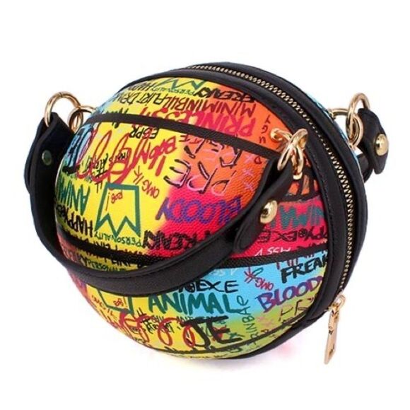✨HP✨ Graffiti Basketball Shape Clutch Model 1 - Picture 3 of 9